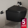 Hänge WC Wand-WC Spülrandlos Bidetfunktion Taharat schwarz matt ink. WC-Sitz