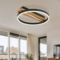 Deckenlampe Deckenleuchte Wohnzimmerlampe LED Ring Fernbedienung Dimmer Holz CCT