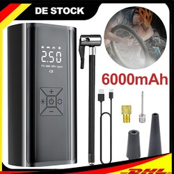 Elektrische Luftpumpe 6000mAh Akku Auto Fahrrad Inflate Tragbare Luftkompressor