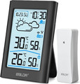 BALDR Wetterstation Funk Mit Außensensor, Digital Dcf-Funkuhr Thermometer Innen/