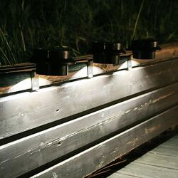 Solarleuchten LEDs Wandlampen Zaunleuchte Lichtsensor Außen Dachrinnen Lampe DHL