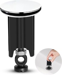 Universal Stöpsel Waschbecken 40mm Chrom Abflussstopfen Handelsüblichen