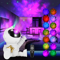 Astronaut Projektor Sternenhimmel LED Lampen Galaxy Nebula Nachtlicht Kinder