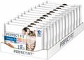 52 x 85g PERFECT FIT Katze Indoor 1+ Katzenfutter Nassfutter Huhn & Lachs