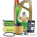 MANN-FILTER ÖLFILTER+5L CASTROL EDGE 5W-30 LL FÜR VW TOURAN 