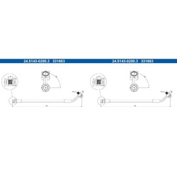 2X ATE BREMSSCHLAUCH HINTEN passend für AUDI A3 Q2 Q3 TT CUPRA ATECA FORMENTOR L