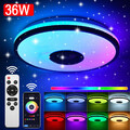 36W RGB Dimmbar LED Deckenlampe Licht Bluetooth Musik Lautsprecher Fernbedienung