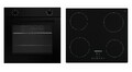 Backofen Herd Matt Schwarz Kochfeld Induktion Einbau autark rahmenlos Respekta