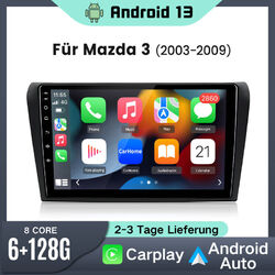 Carplay Android 13 Autoradio Für Mazda 3 2003-2009 GPS Nav WIFI BT SWC DAB+ 128G