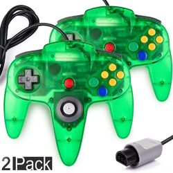 2Stk N64 Gamepad Controller Retro Kontroller für Nintendo 64 N64 Konsole System