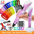 3D Stifte Set 3D Druckstift mit 12Farben 36m PLA Filament DIY Geschenk Kinder