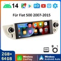 Für Fiat 500 2007-2015 Carplay Android 14 Autoradio GPS Navi RDS WiFi SWC 2+64GB