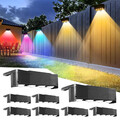 1-8x LED SOLARLEUCHTEN ZAUNLEUCHTE WANDLAMPEN GARTENLEUCHTE AUßEN TREPPEN LAMPE
