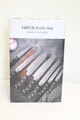 D.Perlla S288 14-teiliges deutsches Küchenmesser-Blockset aus Edelstahl mit Neu 