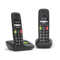 Gigaset E290A Duo Großtastenschnurlostelefon mit AB - schwarz L36852-H2921-B101