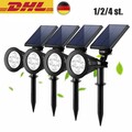 LED Solarleuchte Strahler Solarstrahler Gartenlampe Spot Licht Warmweiß Kaltweiß