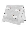 Superweiche Baumwolle grau Neugeborenes Kinderzimmer Baby Schafe Decke Lammdecke 70x90cm 