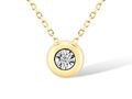 585 Goldkette mit kleinem  Diamant  Anhänger 6,8 mm  45cm Länge
