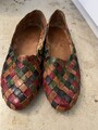 DAMEN SCHUHE SLIPPER / HALBSCHUHE **ROTBRAUN **ECHT LEDER **GR. 37