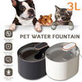 3L Wasserautomat Trinkbrunnen Wasserspender Haustierbrunnen für Katzen Hunde USB