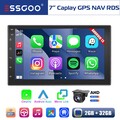 7" 2 DIN Carplay Autoradio Android 13 Auto 2+32G GPS NAV WiFi RDS Bluetooth Kam