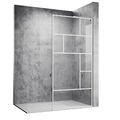 Walk in Dusche Duschwand Duschabtrennung 6mm NANO Echtglas Glas Weiß 100×200cm