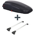 Dachbox G3 Arjes 320 + Dachträger Menabo Ariete für Skoda Octavia Kombi I 1U5 FP