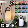 Garten Balkon Terrassen Beleuchtung RGB USB Solar LED Außen Tisch Leuchten Lampe
