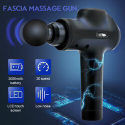 6 Köpfe Electric Massage Gun Massagepistole Massager Muscle Massagegerät mit LCD