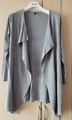 Damen Langer Strickpullover Cardigan Jacke ohne  Verschluss Gr. M Grau 