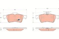 TRW Bremsbelagsatz, Scheibenbremse GDB1621 für CADILLAC CITROËN MAZDA