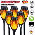 72 LED Solarleuchte Garten Beleuchtung Solar Licht Lampe Fackel Leuchte Flamme