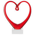 Leonardo Heart Skulptur Herz Glasskulptur Dekoskulptur Glasobjekt rot 90871