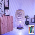 Bodenleuchte Beistellleuchte Tischlampe Bambus RGB LED dimmbar Fernbedienung