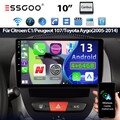 4+64G Android Apple Carplay Autoradio GPS Für Toyota Aygo Peugeot 107 Citroen C1