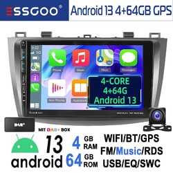Android 13 Carplay Autoradio Für Mazda 3 2010-2013 BL GPS Navi WiFi RDS +DAB Kam