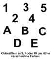 Zahlen Aufkleber Klebezahlen Ziffern Buchstaben