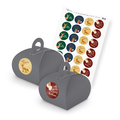 itenga SET weihnachtliche Tiere M49 24x Geschenkbox mit Griff grau und Sticker