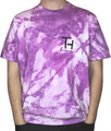 Tie Dye T-Shirt Lila mit T&H Logo - Einzigartig & Stilvoll, Handgefärbt, Unikate