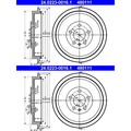 2X ATE 230,0mm BREMSTROMMELN HINTEN PASSEND FÜR SKODA OCTAVIA ROOMSTER