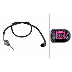 1x Sensor, Abgastemperatur HELLA 6PT 358 226-601 passend für VW