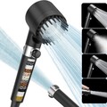 FEELSO Duschbrause - Brausekopf mit 4 Strahlarten und Drucktaste - Handbrause