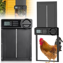 Aluminum Automatische Hühnerklappe Batterie, IP45 Timer Elektrische Hühnerklappe