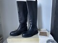 Shabbies Amsterdam hohe Leder Stiefel, 38 Schwarz Neu UVP 299,-€ Dustbag
