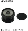 SKF Generatorfreilauf VKM 03658 für VOLVO