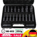 20 tlg Schlagschrauber Nüsse Set Schlagnuss Steckschlüssel Einsatz 10-32mm 1/2"