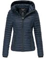 Marikoo Samtpfote Damen Jacke Steppjacke Frühling Übergangsjacke gesteppt Kapuze