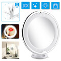 LED Kosmetikspiegel Schminkspiegel 10-fach Vergrößerung beleuchtet mit Saugnapf