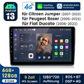 Für Ducato 2006-2013 Android 13 6+128G Autoradio Carplay GPS Navi WIFI 4G DAB BT