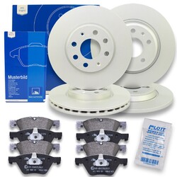 4x ATE Bremsscheiben + Beläge vorne + hinten passend für Mercedes C-Klasse W202